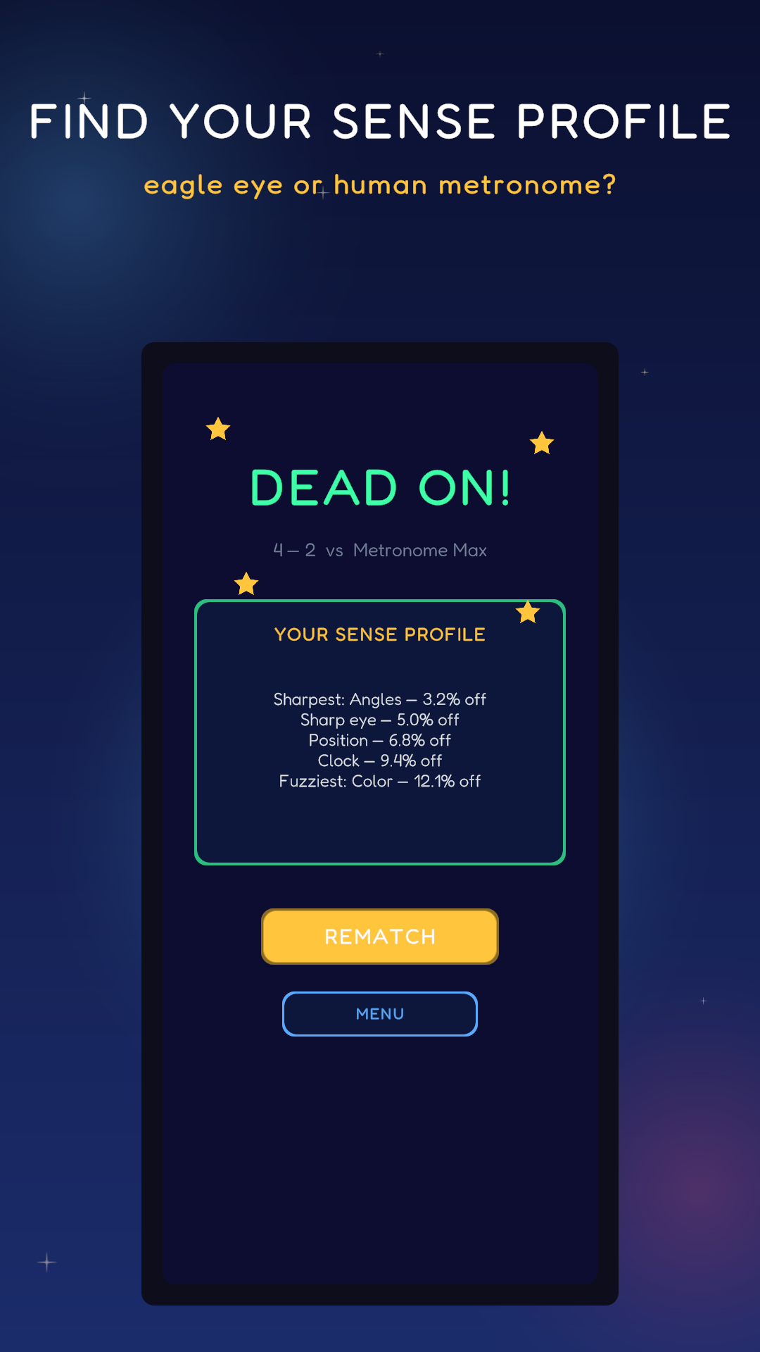 Dead On screenshot: player profile